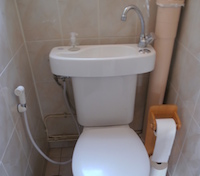 WiCi Concept Platzsparende Waschbeckenset für Gäste WC - Herr H (Frankreich - 66)